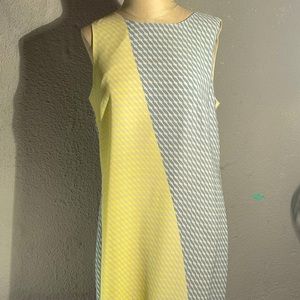 Blue and yellow Vince Camuto shift dress